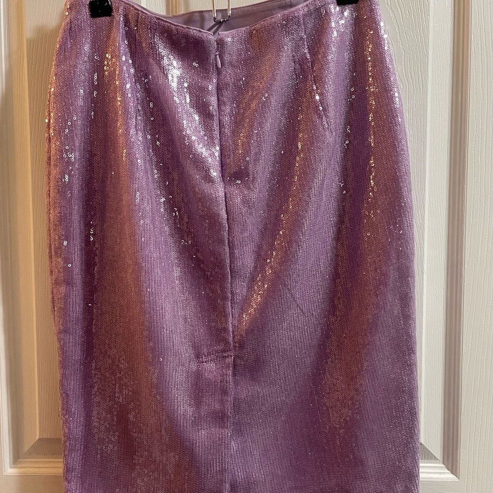 Milly Lavender Sequin Midi Skirt